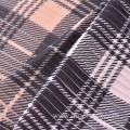 100% Polyester Woven Chiffon Plaid Print Pleated Fabric